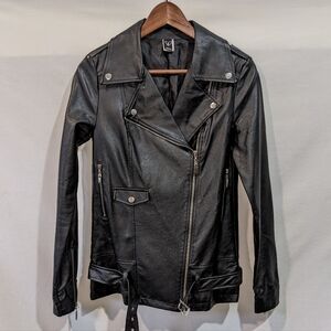 Windsor Vegan Leather Faux Leather Moto Jacket Size XS